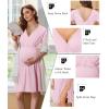 image:imageEkouaer Labor and Delivery Gown for Hospital Short Sleeve Maternity Nursing Dress Nightgown with Button SXXLLight Pink
