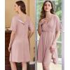 image:imageEkouaer Labor and Delivery Gown for Hospital Short Sleeve Maternity Nursing Dress Nightgown with Button SXXLMauve