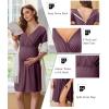 image:imageEkouaer Labor and Delivery Gown for Hospital Short Sleeve Maternity Nursing Dress Nightgown with Button SXXLPurple Red