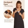 image:imageEkouaer LaborDeliveryHospital Gown Nursing Nightgown Maternity Sleepwear With Pockets Postpartum Gowns with Button SXXLBlack