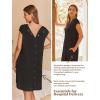 image:imageEkouaer LaborDeliveryHospital Gown Nursing Nightgown Maternity Sleepwear With Pockets Postpartum Gowns with Button SXXLBlack