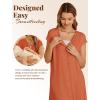 image:imageEkouaer LaborDeliveryHospital Gown Nursing Nightgown Maternity Sleepwear With Pockets Postpartum Gowns with Button SXXLBrick Red