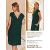 image:imageEkouaer LaborDeliveryHospital Gown Nursing Nightgown Maternity Sleepwear With Pockets Postpartum Gowns with Button SXXLDark Green