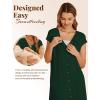 image:imageEkouaer LaborDeliveryHospital Gown Nursing Nightgown Maternity Sleepwear With Pockets Postpartum Gowns with Button SXXLDark Green
