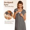 image:imageEkouaer LaborDeliveryHospital Gown Nursing Nightgown Maternity Sleepwear With Pockets Postpartum Gowns with Button SXXLDark Grey