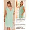 image:imageEkouaer LaborDeliveryHospital Gown Nursing Nightgown Maternity Sleepwear With Pockets Postpartum Gowns with Button SXXLGreen