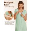 image:imageEkouaer LaborDeliveryHospital Gown Nursing Nightgown Maternity Sleepwear With Pockets Postpartum Gowns with Button SXXLGreen