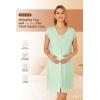 image:imageEkouaer LaborDeliveryHospital Gown Nursing Nightgown Maternity Sleepwear With Pockets Postpartum Gowns with Button SXXLGreen