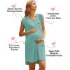 image:imageEkouaer LaborDeliveryHospital Gown Nursing Nightgown Maternity Sleepwear With Pockets Postpartum Gowns with Button SXXLGrey Grenn