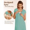 image:imageEkouaer LaborDeliveryHospital Gown Nursing Nightgown Maternity Sleepwear With Pockets Postpartum Gowns with Button SXXLGrey Grenn