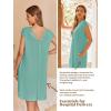 image:imageEkouaer LaborDeliveryHospital Gown Nursing Nightgown Maternity Sleepwear With Pockets Postpartum Gowns with Button SXXLGrey Grenn