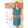 image:imageEkouaer LaborDeliveryHospital Gown Nursing Nightgown Maternity Sleepwear With Pockets Postpartum Gowns with Button SXXLLake Blue