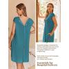 image:imageEkouaer LaborDeliveryHospital Gown Nursing Nightgown Maternity Sleepwear With Pockets Postpartum Gowns with Button SXXLLake Blue