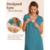image:imageEkouaer LaborDeliveryHospital Gown Nursing Nightgown Maternity Sleepwear With Pockets Postpartum Gowns with Button SXXLLake Blue