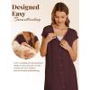 image:imageEkouaer LaborDeliveryHospital Gown Nursing Nightgown Maternity Sleepwear With Pockets Postpartum Gowns with Button SXXLMaroon
