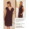 image:imageEkouaer LaborDeliveryHospital Gown Nursing Nightgown Maternity Sleepwear With Pockets Postpartum Gowns with Button SXXLMaroon