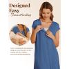 image:imageEkouaer LaborDeliveryHospital Gown Nursing Nightgown Maternity Sleepwear With Pockets Postpartum Gowns with Button SXXLNavy Blue
