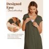 image:imageEkouaer LaborDeliveryHospital Gown Nursing Nightgown Maternity Sleepwear With Pockets Postpartum Gowns with Button SXXLOlive Army Green