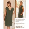 image:imageEkouaer LaborDeliveryHospital Gown Nursing Nightgown Maternity Sleepwear With Pockets Postpartum Gowns with Button SXXLOlive Army Green