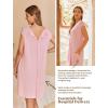 image:imageEkouaer LaborDeliveryHospital Gown Nursing Nightgown Maternity Sleepwear With Pockets Postpartum Gowns with Button SXXLPink