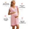 image:imageEkouaer LaborDeliveryHospital Gown Nursing Nightgown Maternity Sleepwear With Pockets Postpartum Gowns with Button SXXLPink