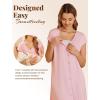 image:imageEkouaer LaborDeliveryHospital Gown Nursing Nightgown Maternity Sleepwear With Pockets Postpartum Gowns with Button SXXLPink