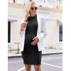 image:imageEkouaer Maternity Dress Mock Turtleneck Pregnancy Dress Rib Knit Stretchy Bodycon Baby Shower DressBlack