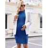 image:imageEkouaer Maternity Dress Mock Turtleneck Pregnancy Dress Rib Knit Stretchy Bodycon Baby Shower DressSnorkel Blue