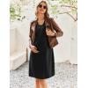 image:imageEkouaer Maternity Nursing Dress Nightgown Labor and Delivery Gown Sleeveless Pregnancy Breastfeeding DressesBlack