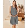 image:imageEkouaer Maternity Nursing Dress Nightgown Labor and Delivery Gown Sleeveless Pregnancy Breastfeeding DressesGrey