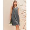 image:imageEkouaer Maternity Nursing Dress Nightgown Labor and Delivery Gown Sleeveless Pregnancy Breastfeeding DressesGrey