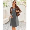 image:imageEkouaer Maternity Nursing Dress Nightgown Labor and Delivery Gown Sleeveless Pregnancy Breastfeeding DressesGrey