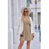 image:imageEkouaer Maternity Nursing Dress V Neck Short Sleeve Breastfeeding Dresses Ribbed Knit Pregnancy Clothes SXXLCream