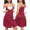 image:imageEkouaer Maternity Nursing Gown and Robe Set 2 Piece Waffle Breastfeeding Nightgown 3 in 1 Labor and Delivery Hospital GownDark Red