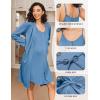 image:imageEkouaer Maternity Nursing Gown and Robe Set 2 Piece Waffle Breastfeeding Nightgown 3 in 1 Labor and Delivery Hospital GownNavy Blue