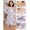 image:imageEkouaer Maternity Nursing Gown and Robe Set 2 Piece Waffle Breastfeeding Nightgown 3 in 1 Labor and Delivery Hospital GownPurple Floral