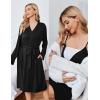 image:imageEkouaer Maternity Nursing Gown and Robe Set Lace Nursing Nightgown for Breastfeeding Labor Delivery gowns for HospitalA Black