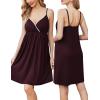 image:imageEkouaer Maternity Nursing Gown and Robe Set Lace Nursing Nightgown for Breastfeeding Labor Delivery gowns for HospitalBurgundy