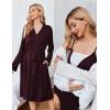 image:imageEkouaer Maternity Nursing Gown and Robe Set Lace Nursing Nightgown for Breastfeeding Labor Delivery gowns for HospitalBurgundy