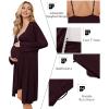 image:imageEkouaer Maternity Nursing Gown and Robe Set Lace Nursing Nightgown for Breastfeeding Labor Delivery gowns for HospitalBurgundy