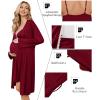image:imageEkouaer Maternity Nursing Gown and Robe Set Lace Nursing Nightgown for Breastfeeding Labor Delivery gowns for HospitalBurgundy Wine Red