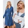 image:imageEkouaer Maternity Nursing Gown and Robe Set Lace Nursing Nightgown for Breastfeeding Labor Delivery gowns for HospitalDark Blue Flower