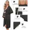 image:imageEkouaer Maternity Nursing Gown and Robe Set Lace Nursing Nightgown for Breastfeeding Labor Delivery gowns for HospitalDark Grey