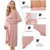 image:imageEkouaer Maternity Nursing Gown and Robe Set Lace Nursing Nightgown for Breastfeeding Labor Delivery gowns for HospitalLeopard Pink