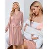 image:imageEkouaer Maternity Nursing Gown and Robe Set Lace Nursing Nightgown for Breastfeeding Labor Delivery gowns for HospitalLeopard Pink