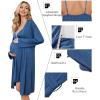 image:imageEkouaer Maternity Nursing Gown and Robe Set Lace Nursing Nightgown for Breastfeeding Labor Delivery gowns for HospitalNavy Blue