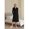 image:imageEkouaer Maternity Robe Labor Delivery Nursing Gown Hospital Breastfeeding Dress BathrobesAblack