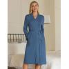 image:imageEkouaer Maternity Robe Labor Delivery Nursing Gown Hospital Breastfeeding Dress BathrobesAblue