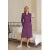 image:imageEkouaer Maternity Robe Labor Delivery Nursing Gown Hospital Breastfeeding Dress BathrobesRed Purple