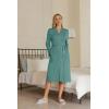image:imageEkouaer Maternity Robe Labor Delivery Nursing Gown Hospital Breastfeeding Dress BathrobesSage Green